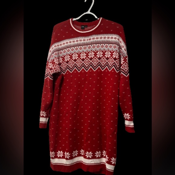 Holiday Sweater Dress by Icone / Simon’s Size Small - Picture 2 of 8